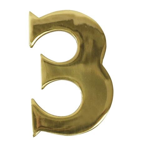 New 3" / 76mm Solid Brass Self Adhesive Letters and Numbers for House signs | eBay