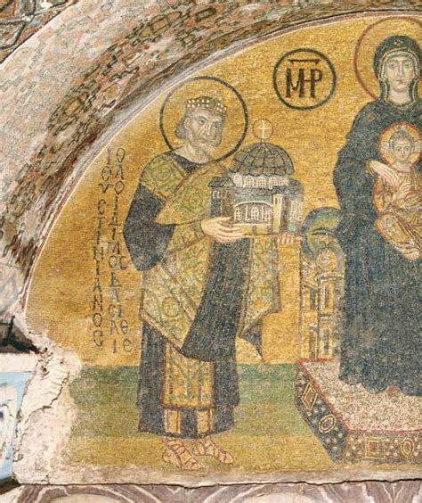 Constantine Justinian Theotokos Christ - Mosaic in the Vestibule ...