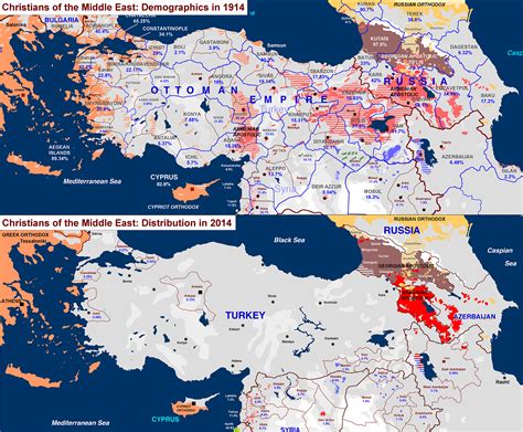 Map of Armenians and Greeks in 1914 and 2014 : r/europe