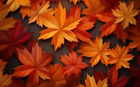 Premium AI Image | a collection of autumn leaves on a dark background.