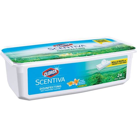 Clorox Scentiva Disinfecting Wet Mopping Cloths - 5 90 Width X 11 44 ...