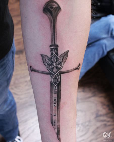 Lord of the Rings Anduril Sword Tattoo by Capone: TattooNOW