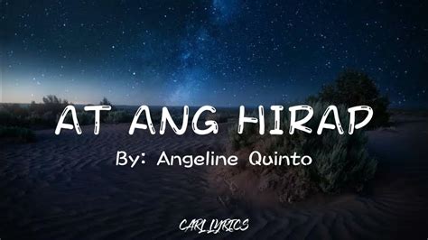 At Ang Hirap ( Lyrics )•||• Angeline Quinto - YouTube