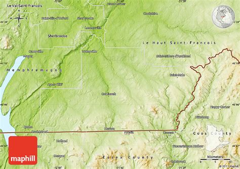 Physical Map of Coaticook