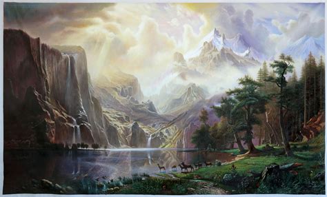 Among the Sierra Nevada Mountains, California - Albert Bierstadt Paintings