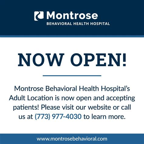 Montrose Behavioral Health Hospital on LinkedIn: We are excited to ...