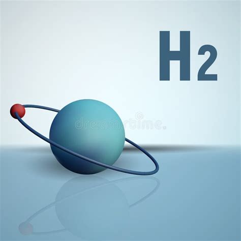 A Hydrogen Atom with an Electron. Chemical Model of the Molecule. Stock ...