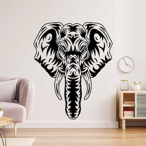 Elephant Wall Decal, Elephant Wall Art, Animals Wall Decor Safari Wall ...