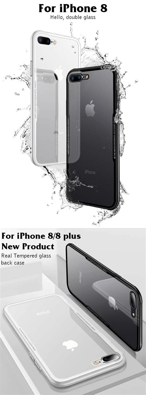 For Apple Iphone X Case Clear Tempered Glass Back Shell Tpu Edge ...