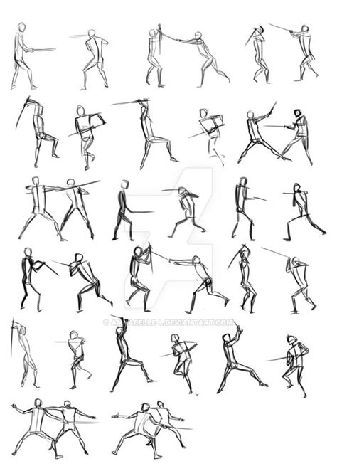 Sword Fighting Poses | Fighting poses, Drawing poses, Art reference poses