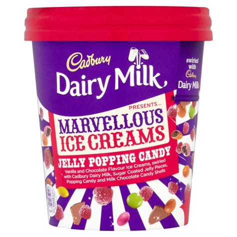 Cadbury Dairy Milk Marvellous Ice Creams Jelly Popping Candy 500ml | Ice Cream Tubs | Iceland Foods