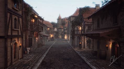 ArtStation - Returning to Medieval, Pietro Chiovaro | Medieval town, Medieval, Medieval houses