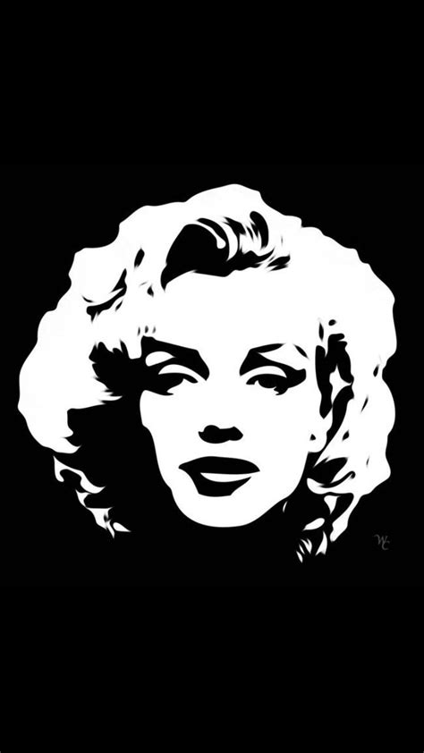 a black and white photo of a woman's face with the words marilyn monroe on it