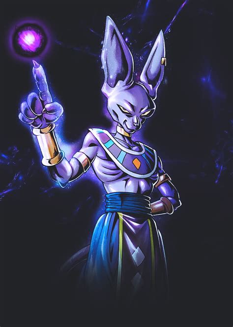 Beerus sama metal poster. Dragon ball super artwork, Dragon ball super ...