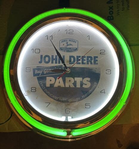 JOHN DEERE ADVERTISING CLOCK PARTS DEPARTMENT NEON LIGHT Needs Repair WORKSのeBay公認海外通販｜セカイモン