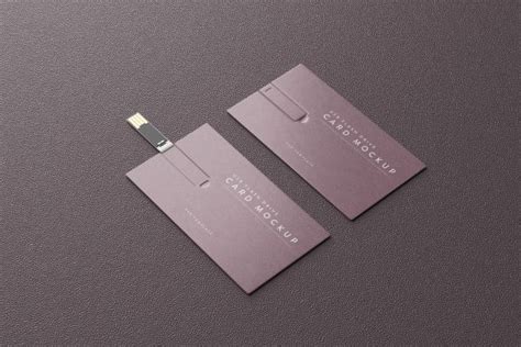 USB Flash Drive Business Card Mockup - Mockup Free