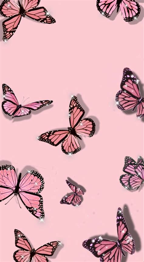 pink butterfly background | Pink glitter wallpaper, Pink wallpaper ...