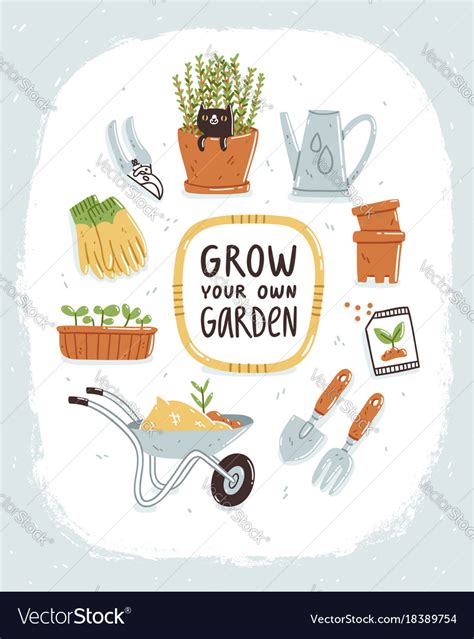 Grow your own garden Royalty Free Vector Image