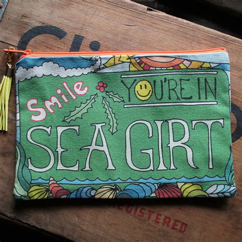 "Smile, You're in Sea Girt" clutch bag – RAD Shirts Custom Printing