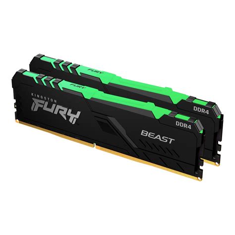 Памет Kingston FURY Beast RGB, 32GB DDR4, 3200MHz CL16, Dual Channel Kit - eMAG.bg