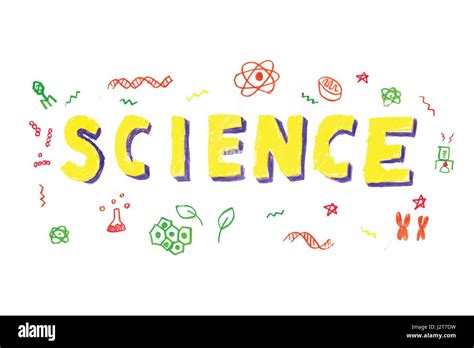 Illustration of SCIENCE word in STEM - science, technology, engineering ...