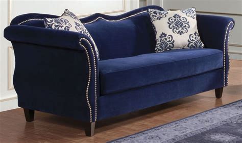 Zaffiro Royal Blue Living Room Set from Furniture of America (SM2231-SF) | Coleman Furniture