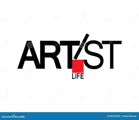 Artist Logo Design Cartoon Vector | CartoonDealer.com #82252991