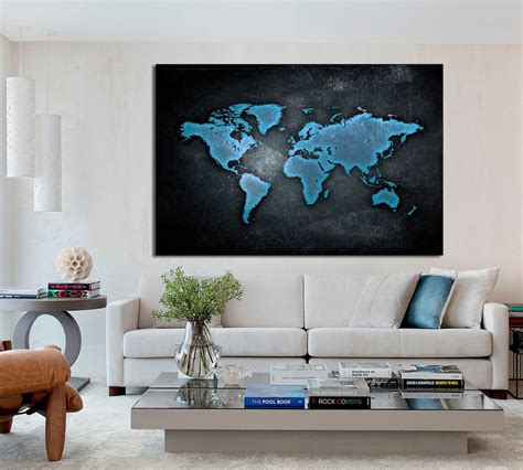 World Map Canvas Print, World Map Canvas, World Map Large Canvas ...