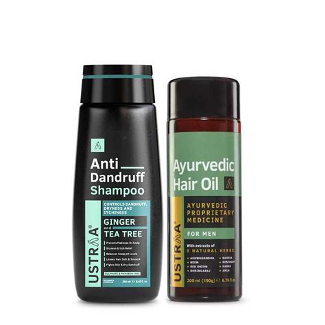 Buy Ayurvedic Hair Oil & Anti Dandruff Hair Shampoo For Men