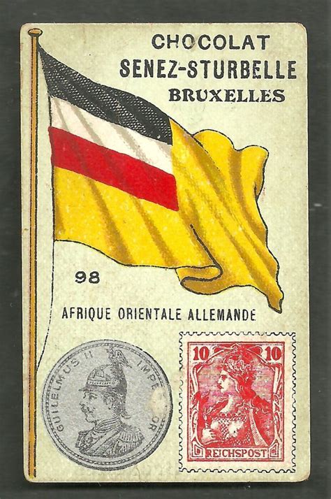 German East Africa Flag Card c1905 | Africa flag, German flag, Flag art