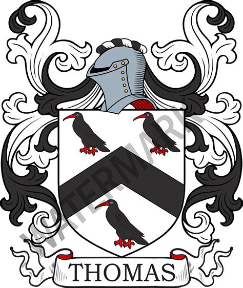 Thomas Family Crest Digital Download Thomas Coat of Arms JPG File ...