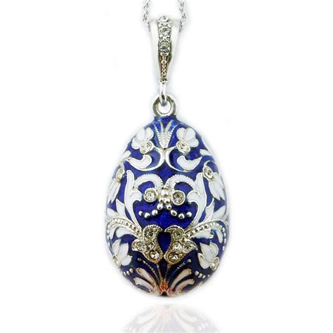 Eggs :: Silver Egg Pendants :: 8680-SB Faberge Style Egg Pendant ...