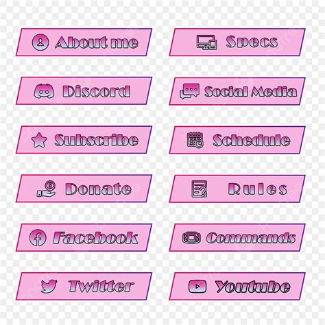 Twitch Stream Panel PNG Image, Cute Pink Girly Twitch Stream Panels ...