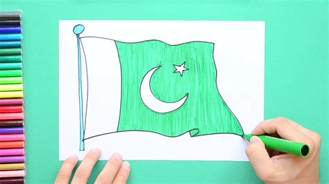 How to draw the Flag of Pakistan #art #artforall #arttutorial # ...