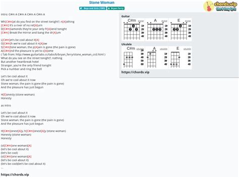 Chord: Stone Woman - tab, song lyric, sheet, guitar, ukulele | chords.vip