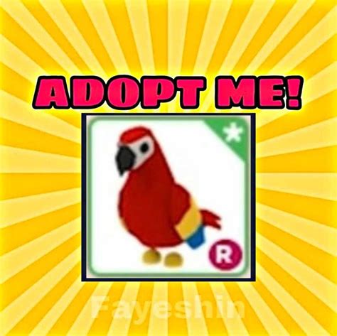 Adopt Me Legendary Ride Parrot R