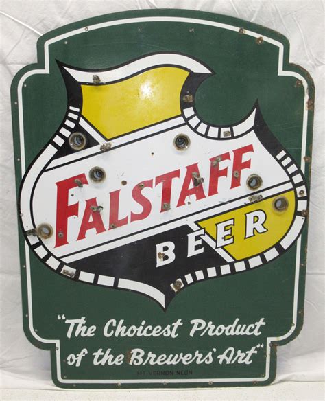 Porcelain Falstaff Beer Sign - Sep 28, 2019 | Martin Auction Co. in IL