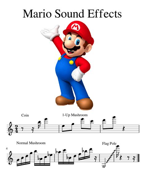 Mario Sound Effects sheet music for Violin download free in PDF or MIDI