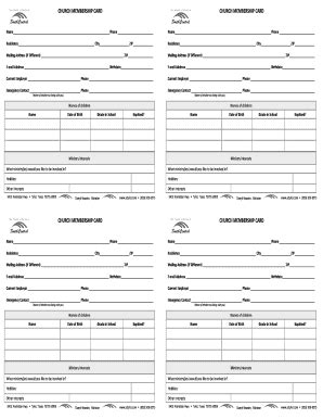 CHURCH MEMBERSHIP CARD - Fill and Sign Printable Template Online