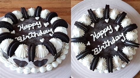 Only 3 ingredients OREO Ice Cream Birthday Cake / No machine - YouTube