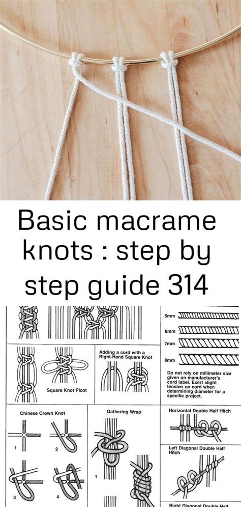 Basic macrame knots : step by step guide 314 | Macrame knots, Knots, Macrame