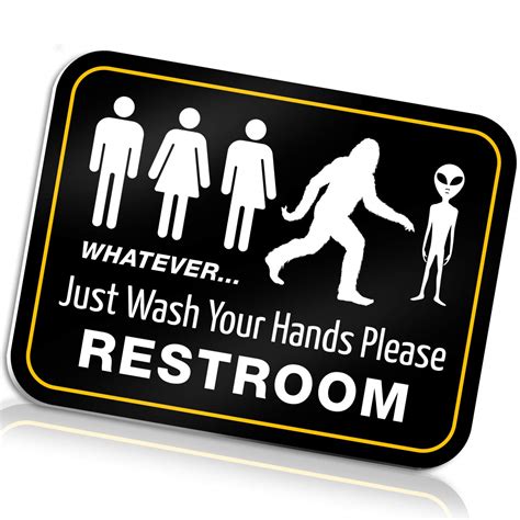 Funny Bathroom Sign for Restroom by Bigtime Signs | 11.5" x 8.75" Rigid ...