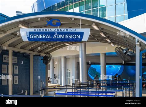 Entrance to the Georgia Aquarium, the largest aquarium in the United ...