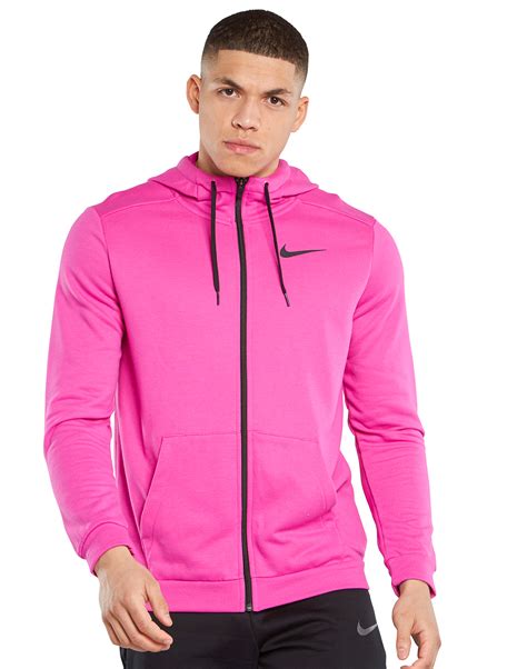 Nike Mens Dry Full Zip Fleece Hoodie - Pink | Life Style Sports IE