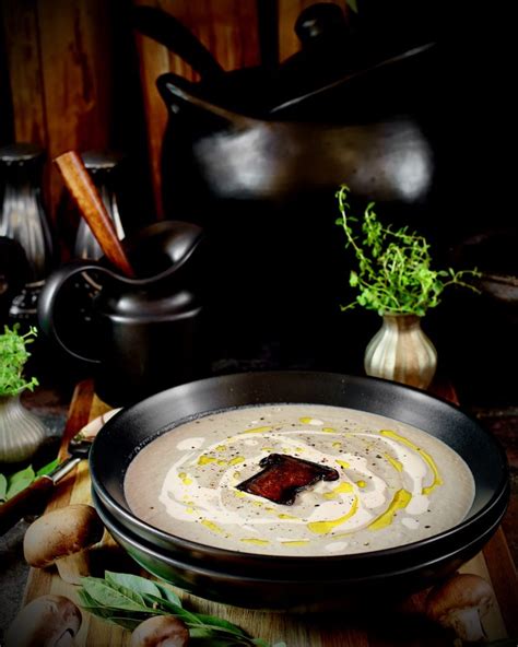 Crimini Mushroom Soup with Crème Fraîche - Taste With The Eyes