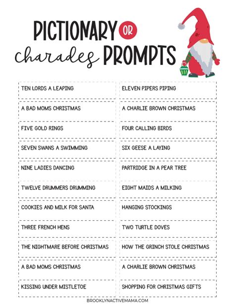 Christmas Adult Games Free Printable