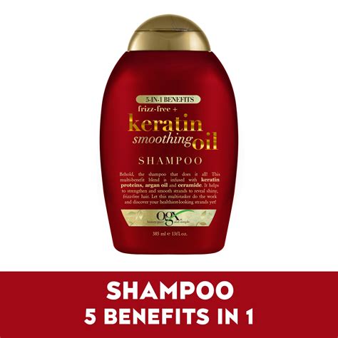 OGX 5 in 1 Benefits Shine Enhancing Daily Shampoo with Keratin, 13 fl oz - Walmart.com