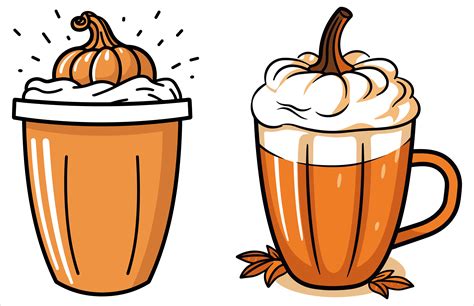 Pumpkin Spice Latte Coffee Vector Graphic by Gfx_Expert_Team · Creative Fabrica