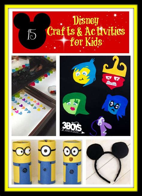 15 Disney Crafts and Activities for Kids – 3 Boys and a Dog