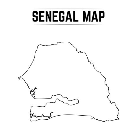 Outline Simple Map of Senegal 3087837 Vector Art at Vecteezy